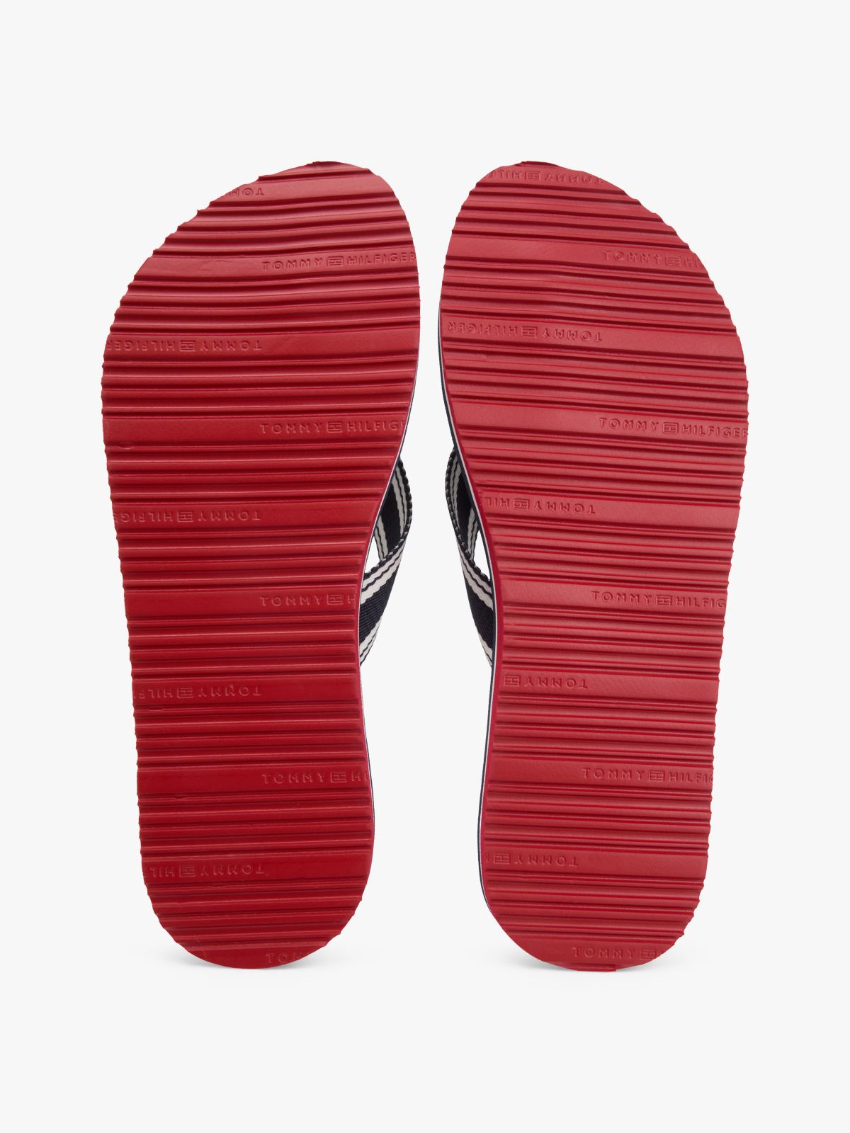 Webbing Strap Signature Flip-Flops — Blue