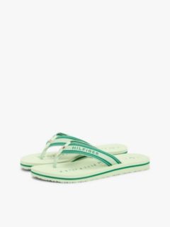 Webbing Strap Signature Flip-Flops — Green 2