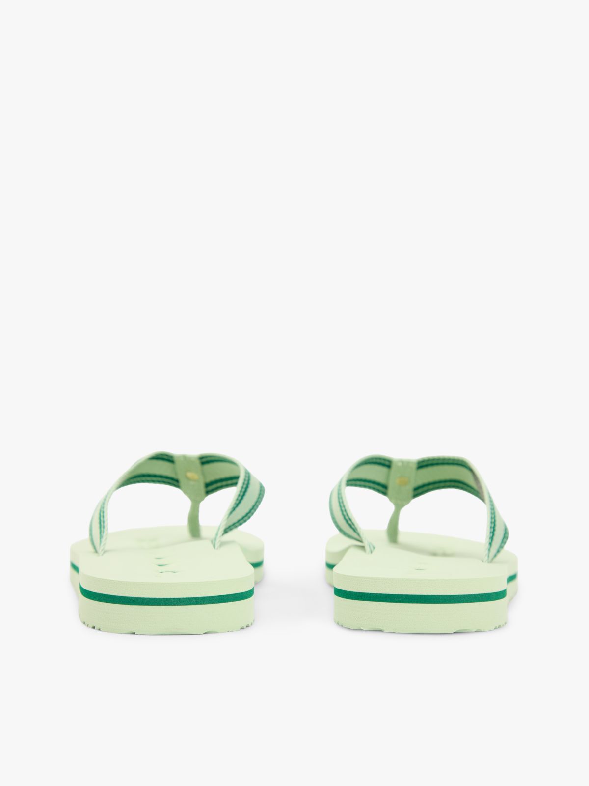 Webbing Strap Signature Flip-Flops — Green