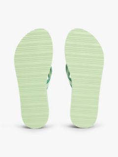 Webbing Strap Signature Flip-Flops — Green 5
