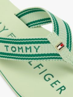 Webbing Strap Signature Flip-Flops — Green 6