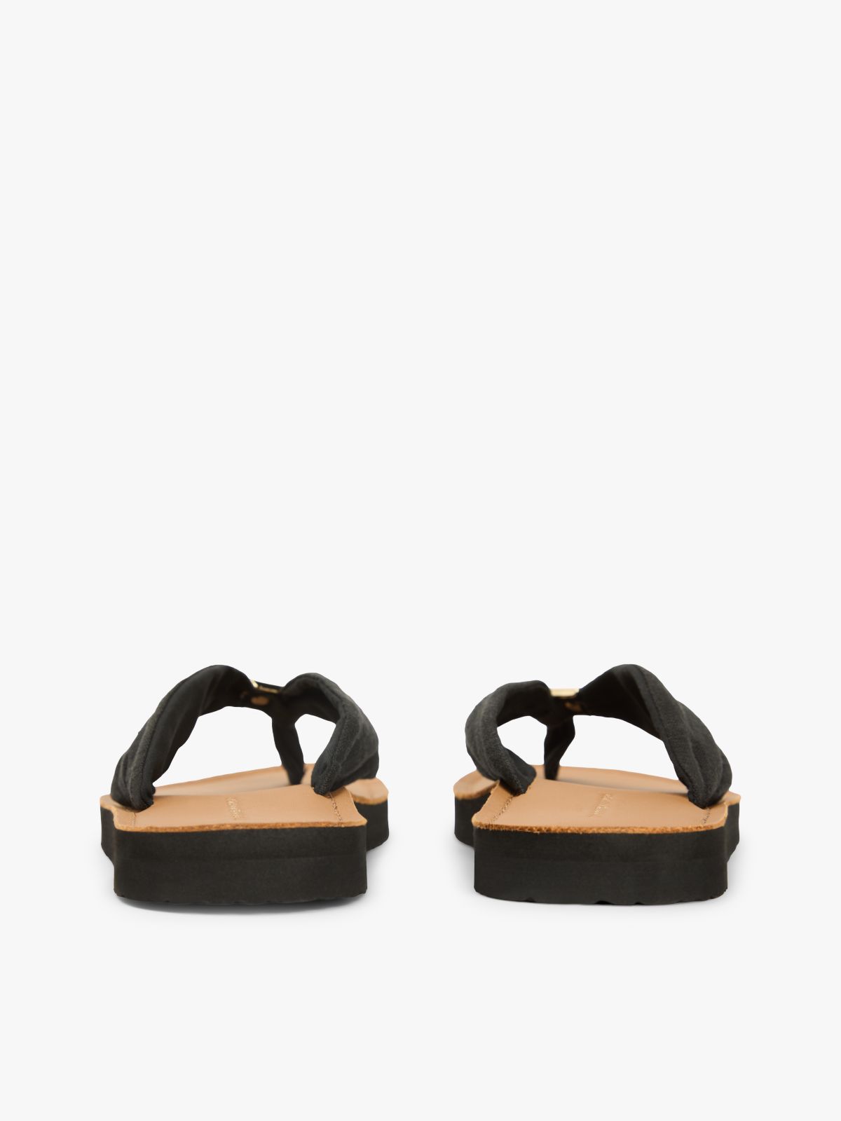 TH Monogram Plaque Hemp Flip-Flops — Black