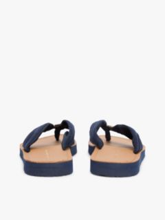 TH Monogram Plaque Hemp Flip-Flops — Blue 4
