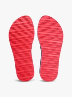 Webbing Strap Signature Wedge Flip-Flops — Blue 5