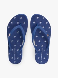 Repeat Logo Platform Flip-Flops — Blue 3