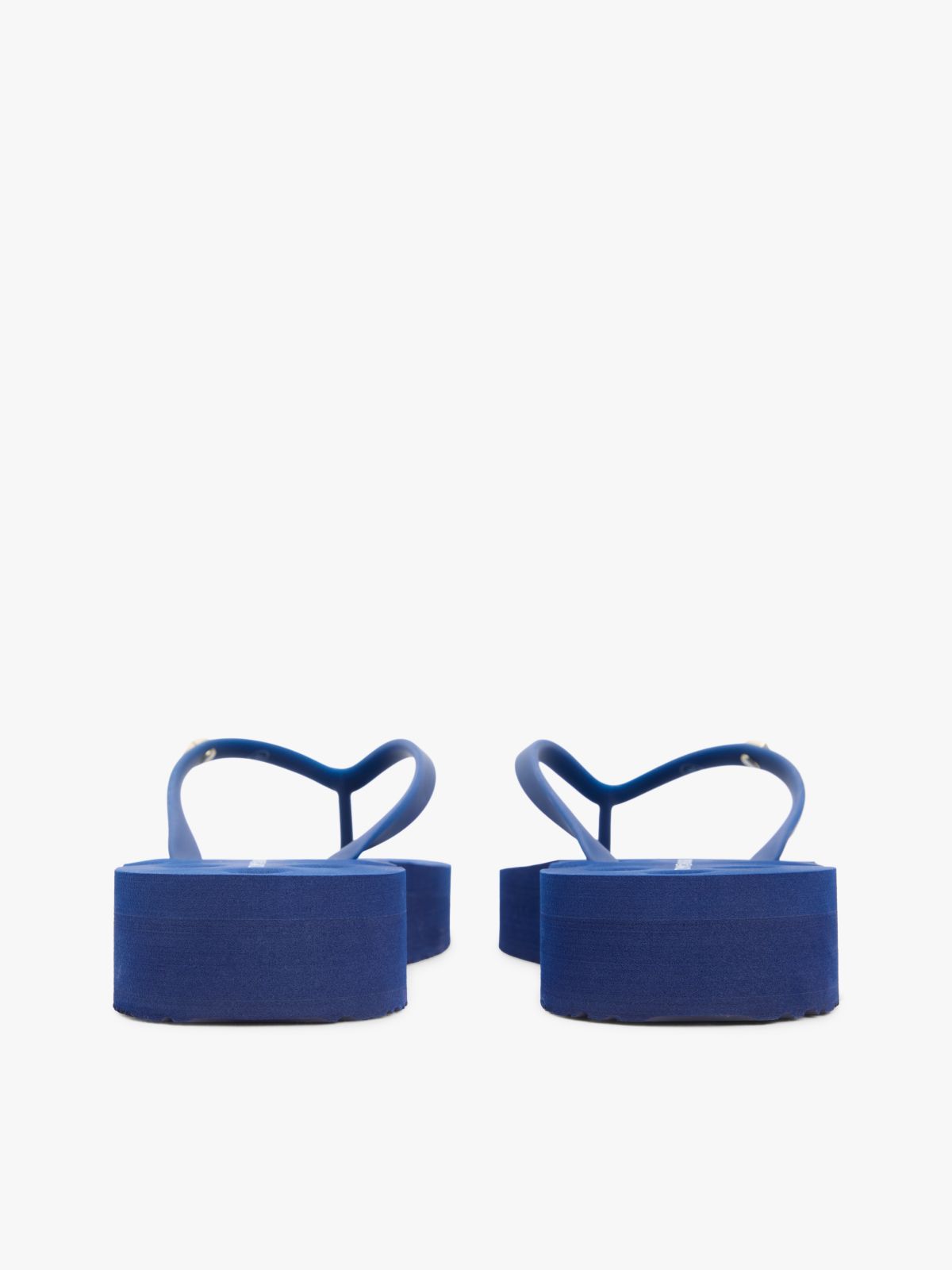 Repeat Logo Platform Flip-Flops — Blue