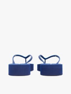 Repeat Logo Platform Flip-Flops — Blue 4