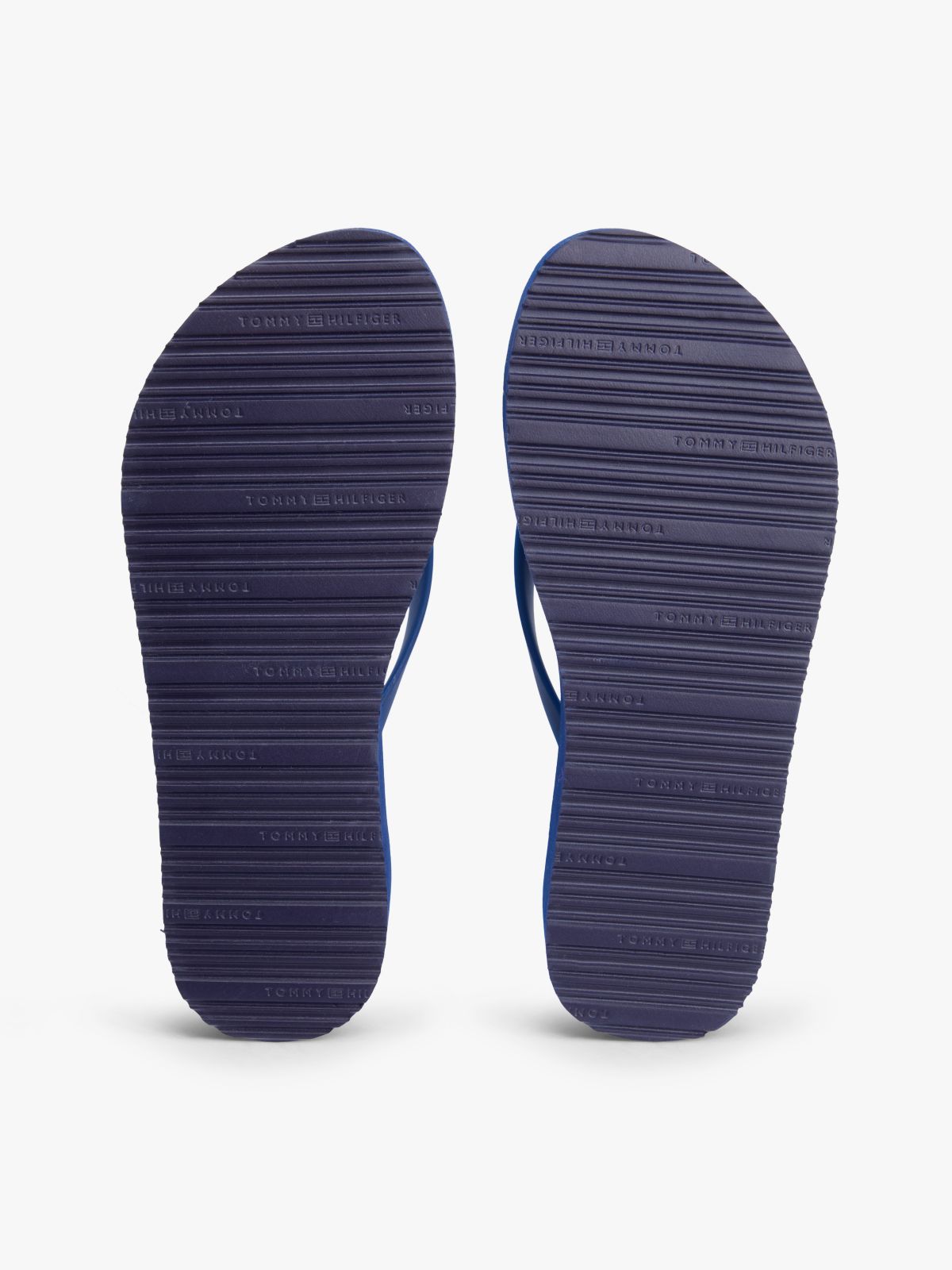 Repeat Logo Platform Flip-Flops — Blue