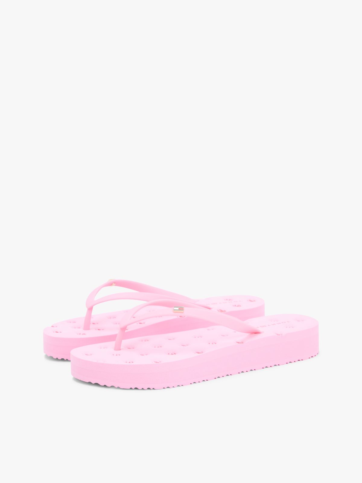 Repeat Logo Platform Flip-Flops — Pink