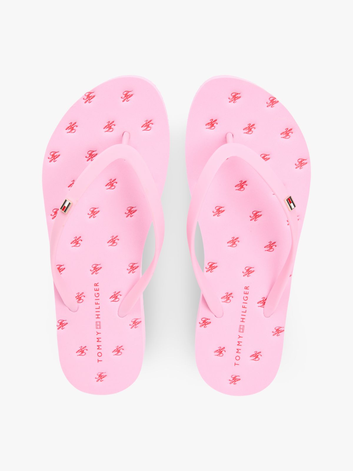 Repeat Logo Platform Flip-Flops — Pink