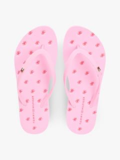 Repeat Logo Platform Flip-Flops — Pink 3