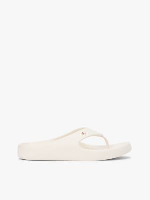 chanclas ligeras moldeadas beige de mujeres tommy hilfiger