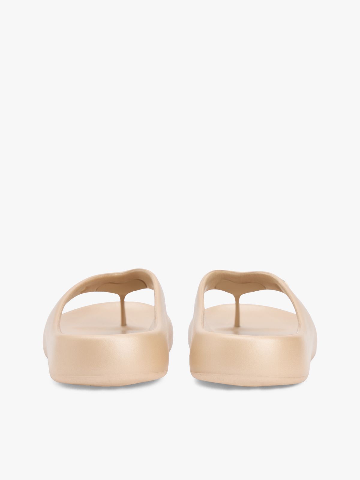 Iridescent Moulded Flip-Flops — Gold