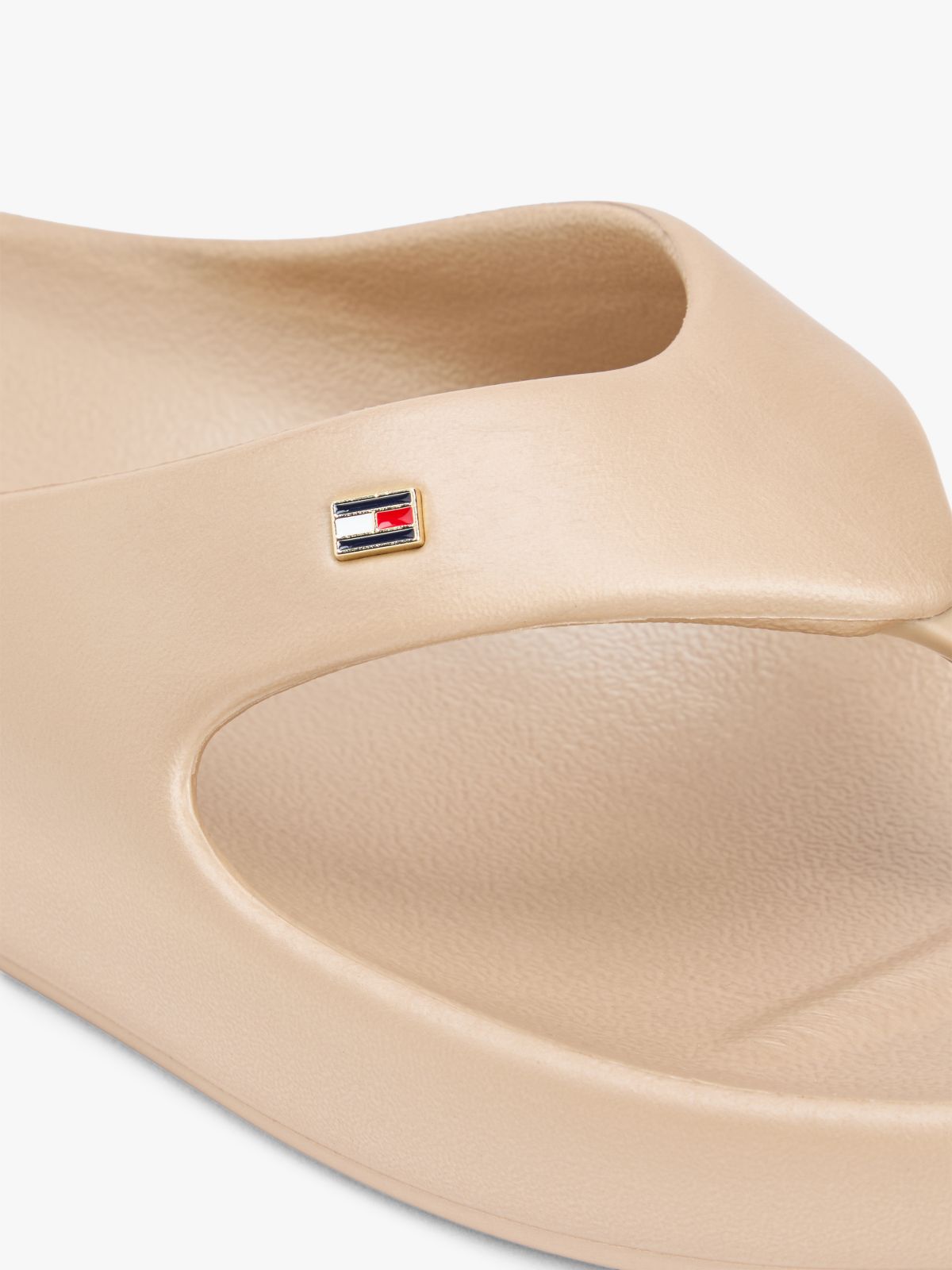 Iridescent Moulded Flip-Flops — Gold