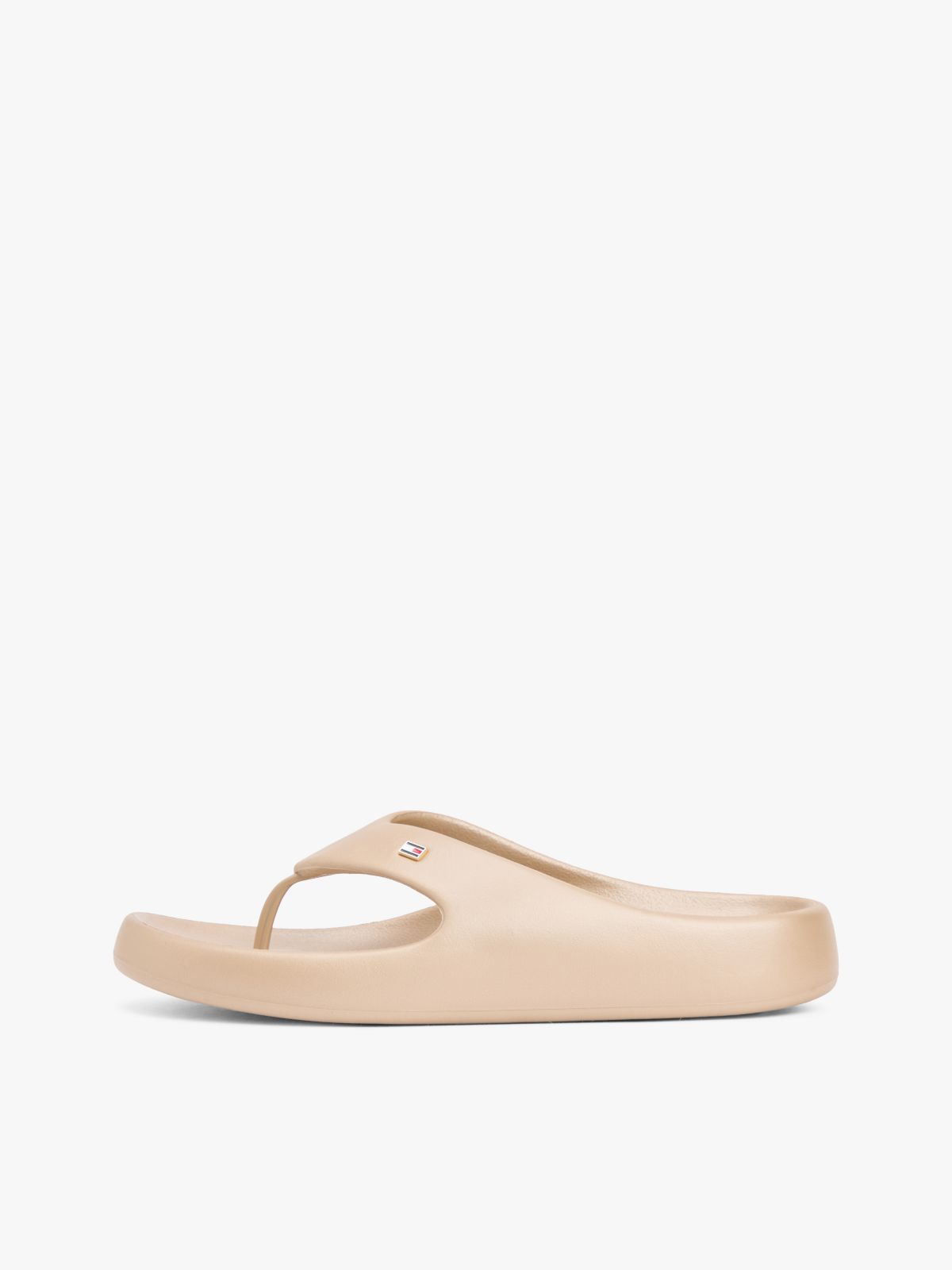Iridescent Moulded Flip-Flops — Gold