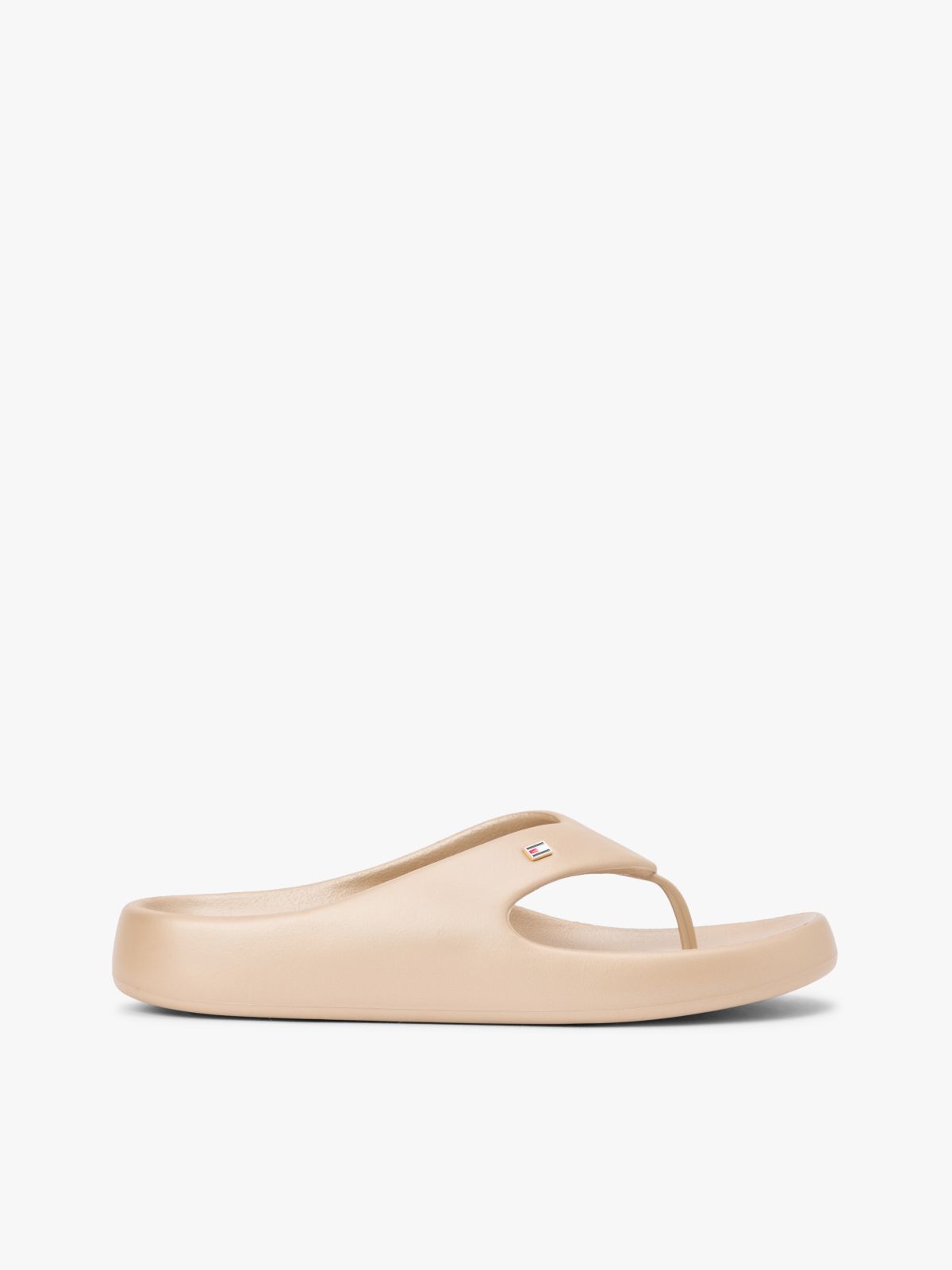Iridescent Moulded Flip-Flops — Gold