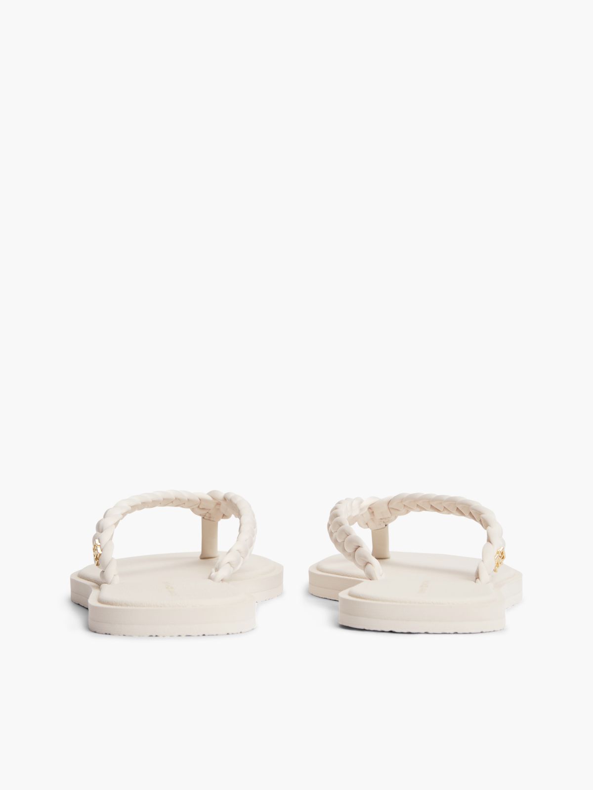 Chic TH Monogram Flip-Flops — Beige