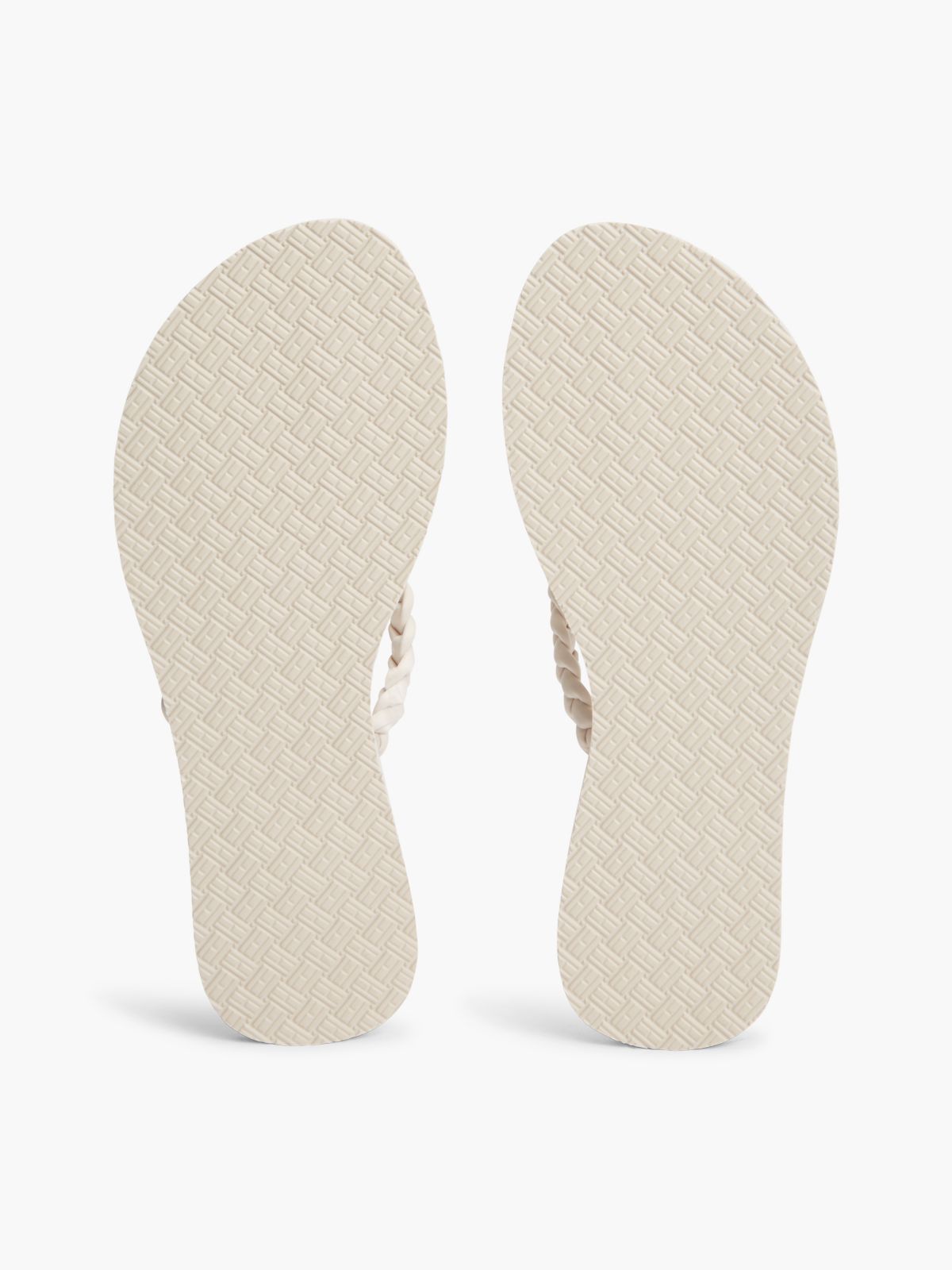 Chic TH Monogram Flip-Flops — Beige