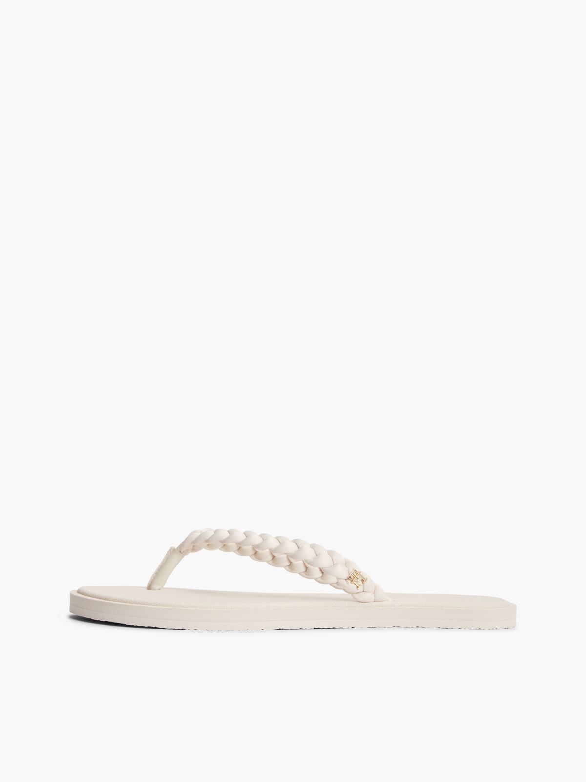 Chic TH Monogram Flip-Flops — Beige