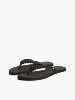Chic TH Monogram Flip-Flops — Black 2