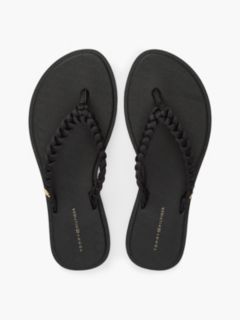 Chic TH Monogram Flip-Flops — Black 3