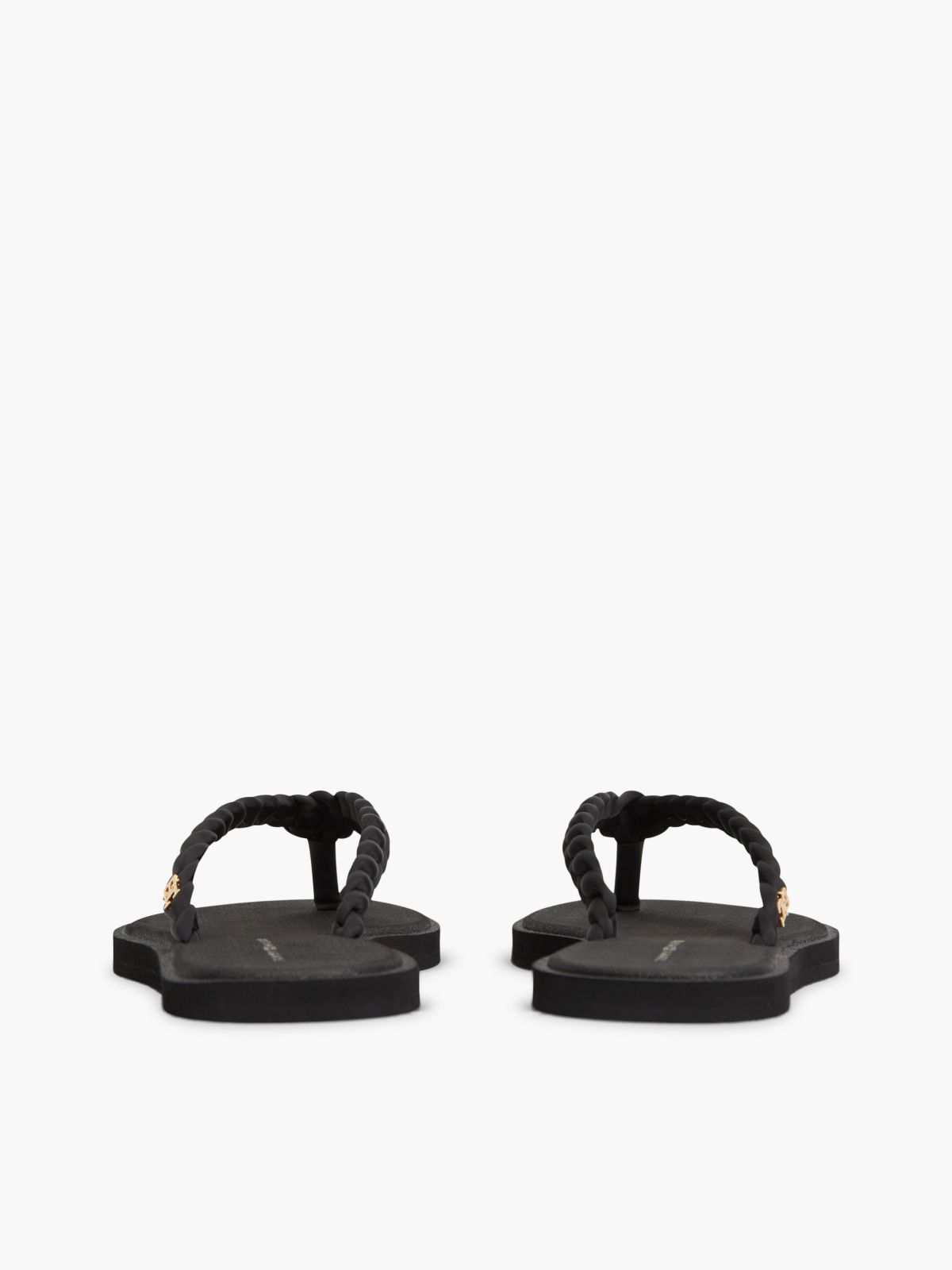 Chic TH Monogram Flip-Flops — Black
