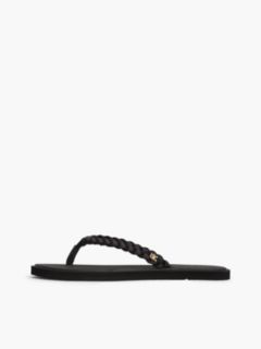 Chic TH Monogram Flip-Flops — Black 7