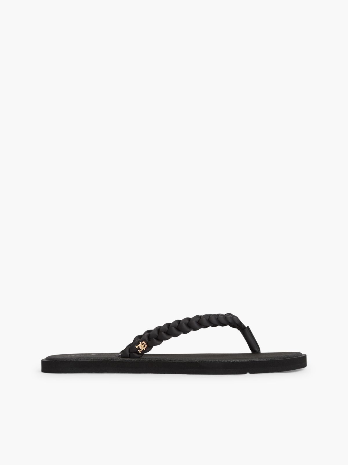 Chic TH Monogram Flip-Flops — Black