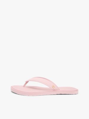 chanclas con monograma th rosa de mujeres tommy hilfiger