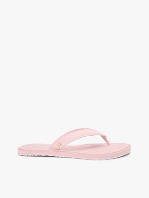 chanclas con monograma th pink de mujeres tommy hilfiger