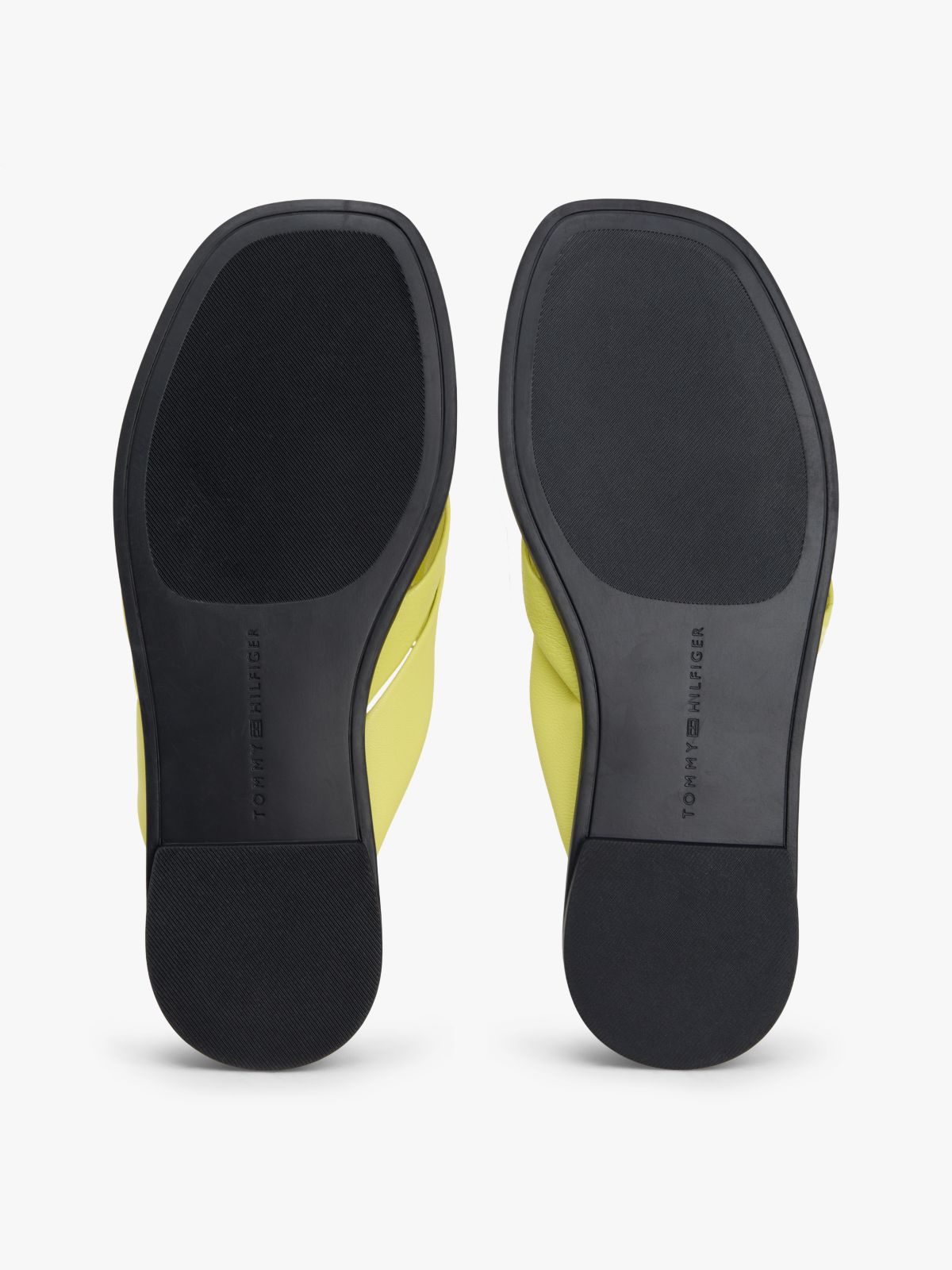 Leather Toe Post Flat Sandals — Green