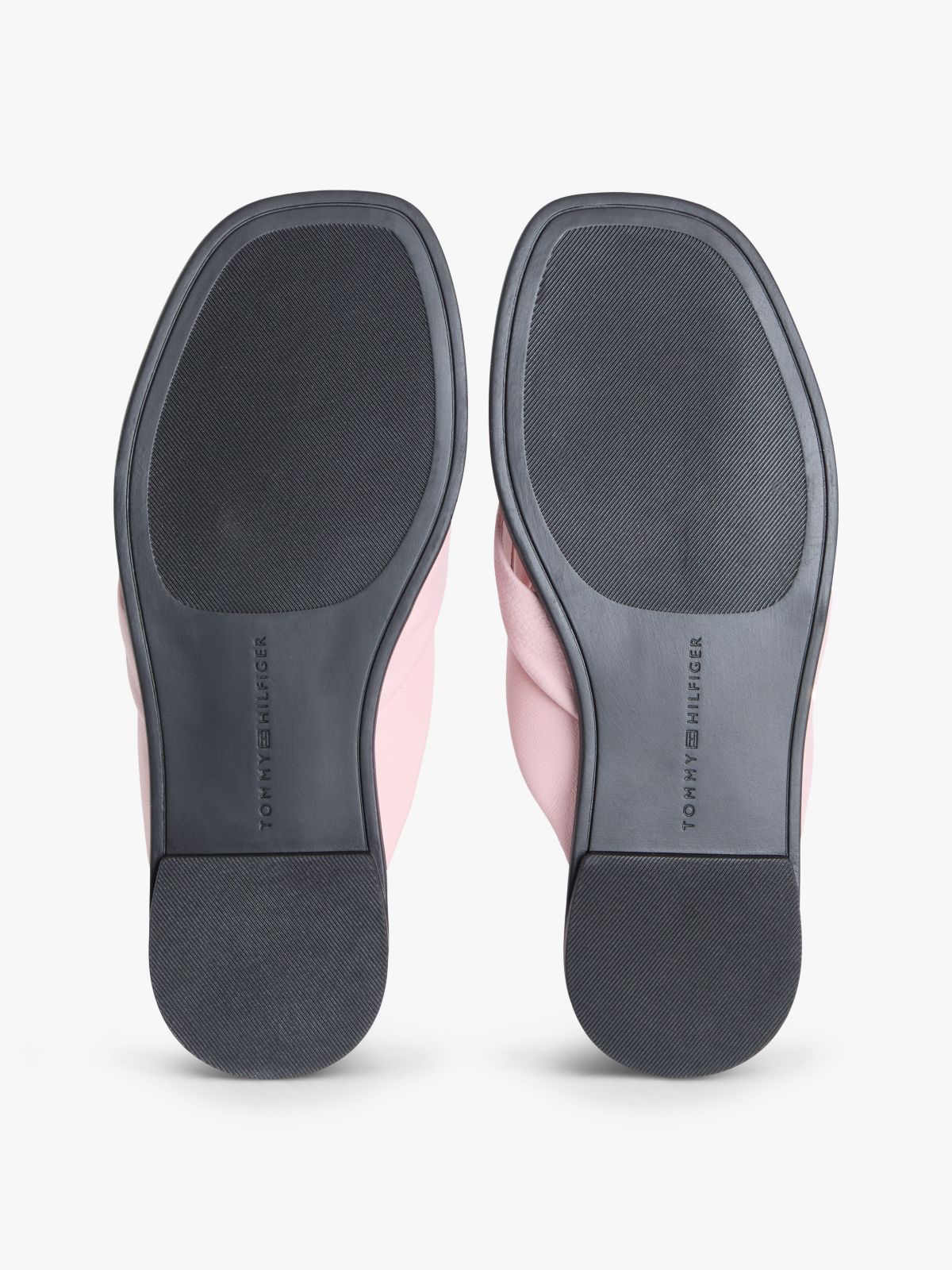 Leather Toe Post Flat Sandals — Pink