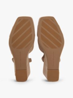 Suede High Wedge Heel Sandals — Khaki 5