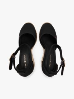Canvas High Wedge Espadrilles — Black 3