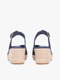 Hemp Slingback Wedge Espadrilles — Blue 4
