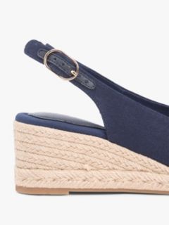 Hemp Slingback Wedge Espadrilles — Blue 6