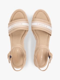 Canvas Denim Wedge Espadrilles — Khaki 3