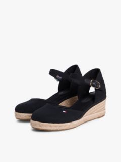 Canvas Wedge Espadrilles — Black 2