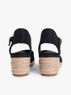Canvas Wedge Espadrilles — Black 4
