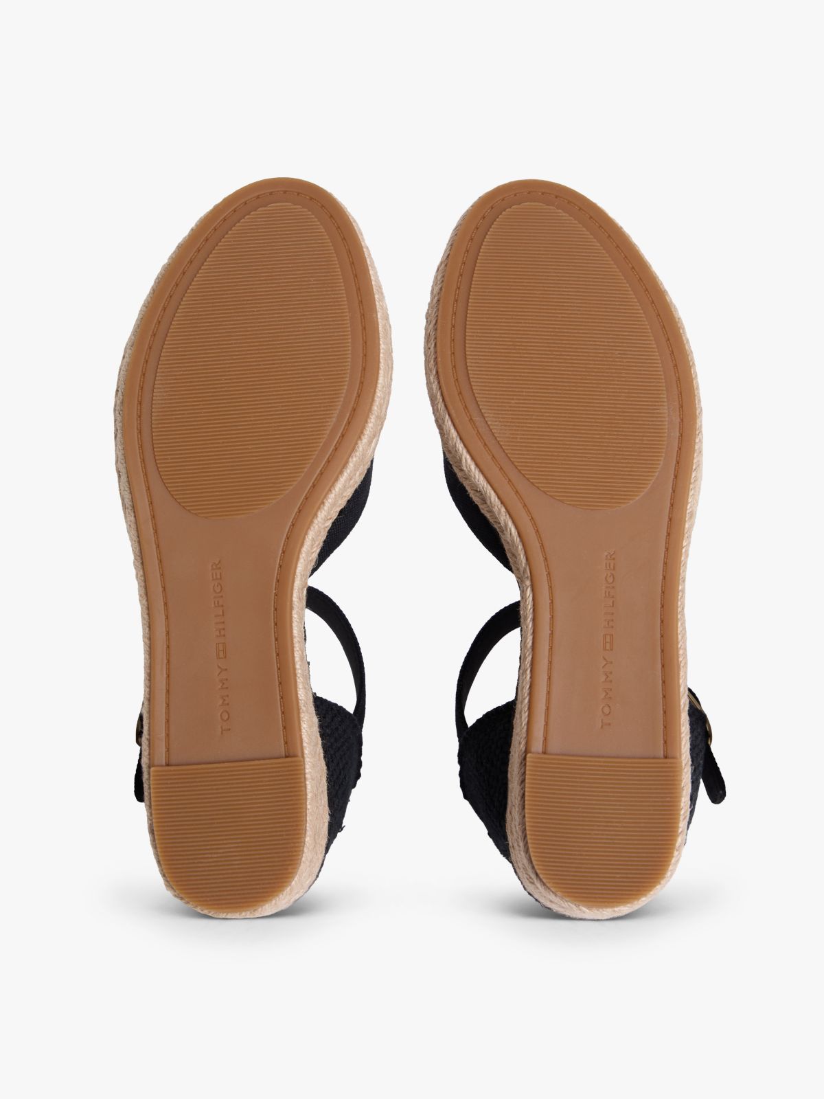 Canvas Wedge Espadrilles — Black