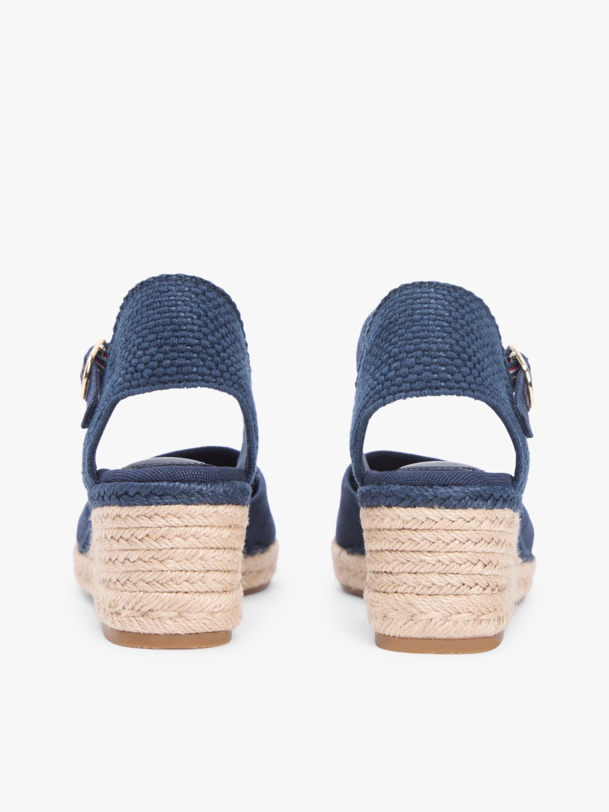 Canvas Wedge Espadrilles — Blue