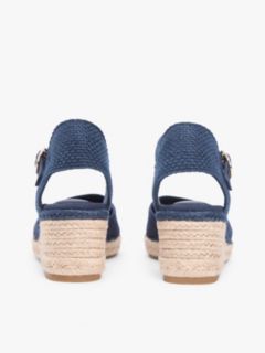Canvas Wedge Espadrilles — Blue 4