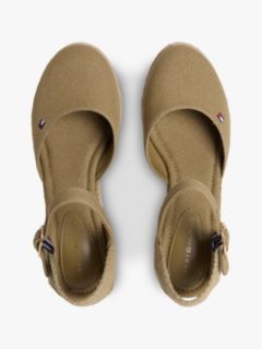 Canvas Wedge Espadrilles — Khaki 3