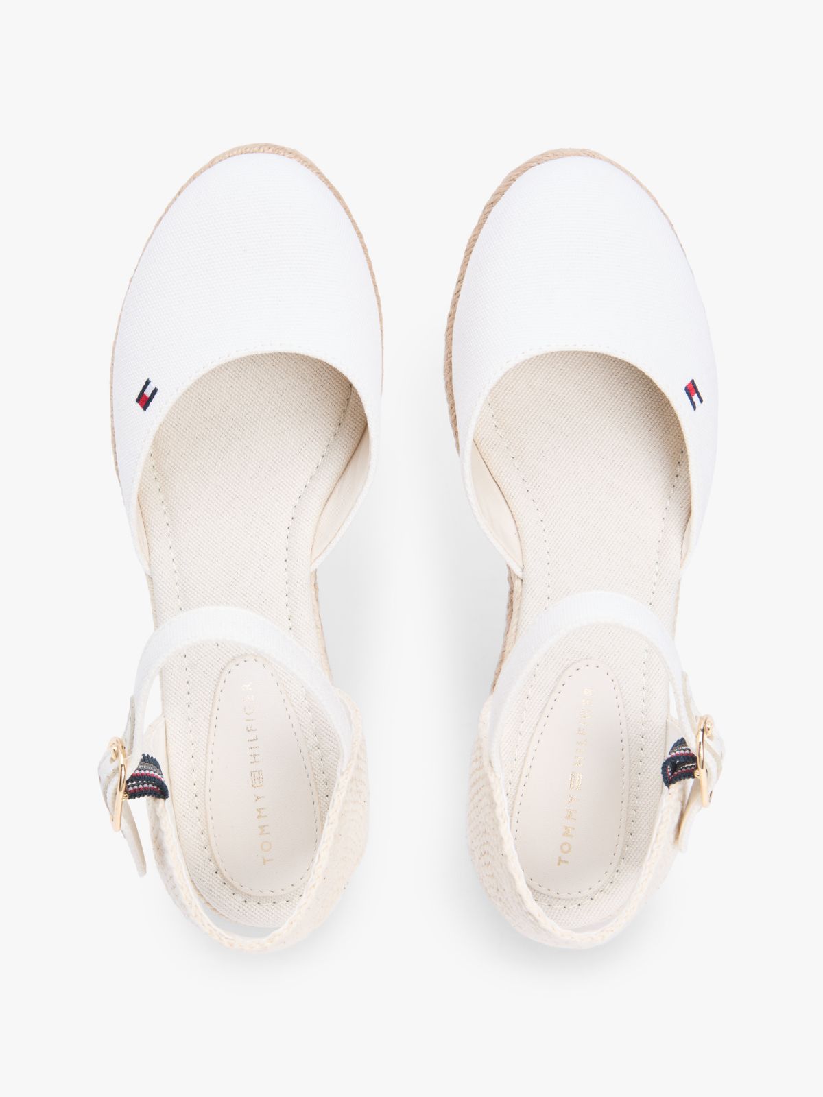 Canvas Wedge Espadrilles — White