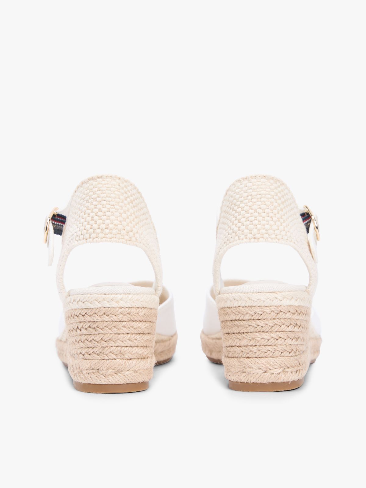 Canvas Wedge Espadrilles — White