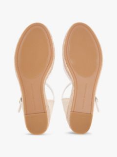 Canvas Wedge Espadrilles — White 5