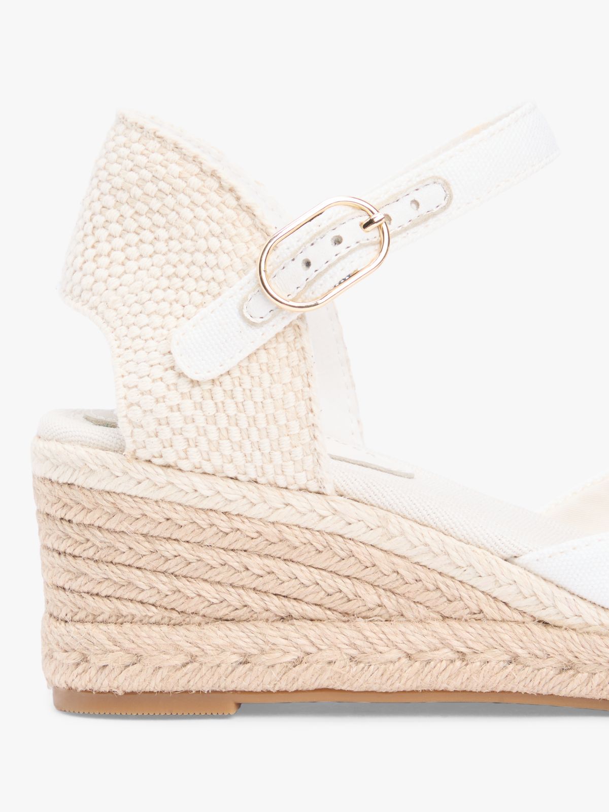 Canvas Wedge Espadrilles — White
