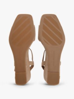 Suede TH Monogram Wedge Sandals — Khaki 5