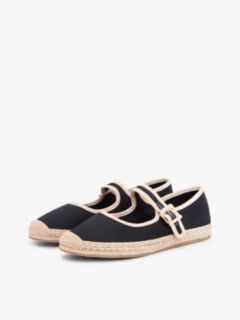 Canvas Mary Jane Espadrilles — Black 2
