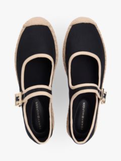 Canvas Mary Jane Espadrilles — Black 3